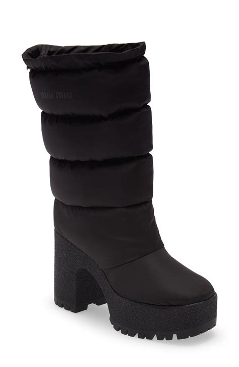 miu miu puffer boots|miu michau australia.